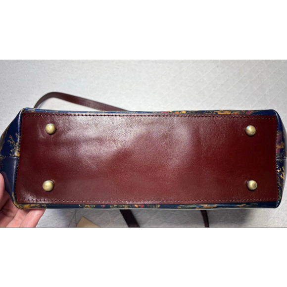 NWT Patricia Nash Kent Countryside Alessandro Genuine Leather/Faux Suede Tote - Picture 9 of 16